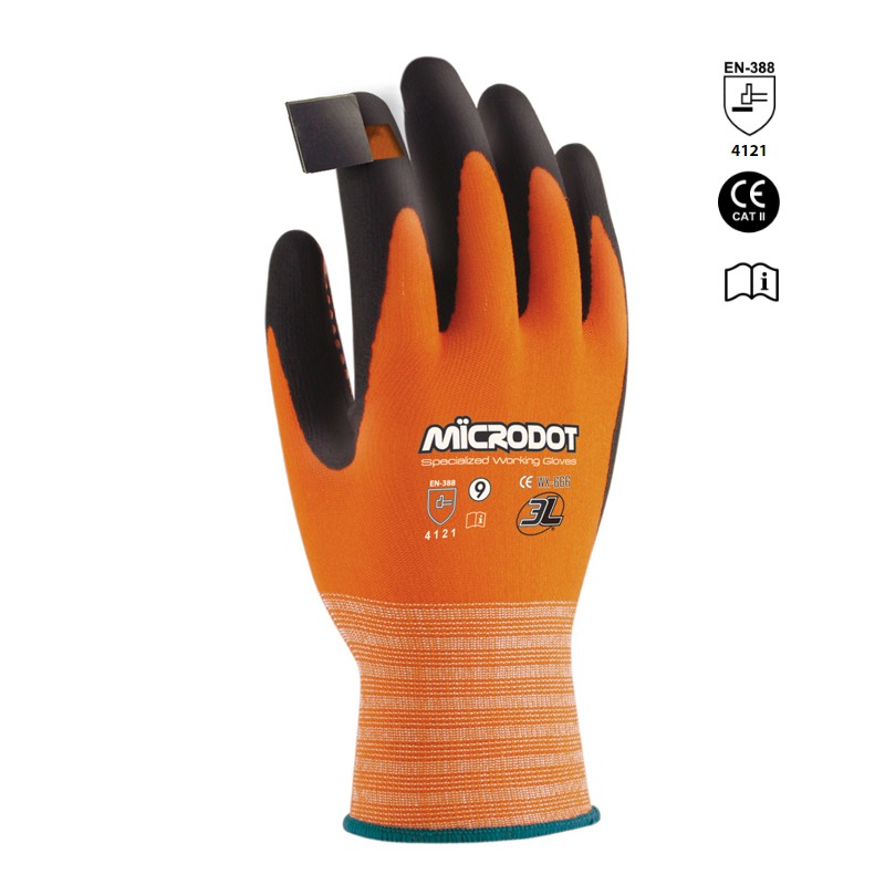 toolant Guantes de trabajo para hombres, 12 pares, guantes de trabajo  recubiertos de nitrilo con agarre, guantes para pantalla táctil para  almacén