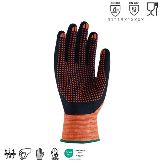 Gants en nitrile adhérents sans couture