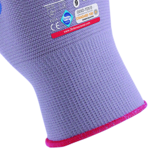 Luvas de nitrilo azul sem costura 3L