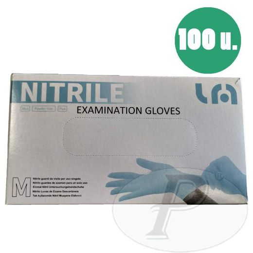 Guantes de nitrilo azules desechables 5.0 g - 100u