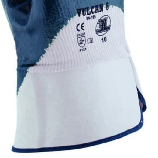 Gants en nitrile avec manchette de sécurité