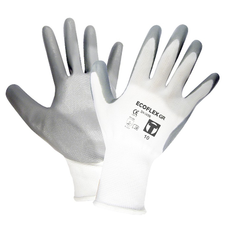 color gris talla 10 12 pares de guantes de trabajo de nitrilo