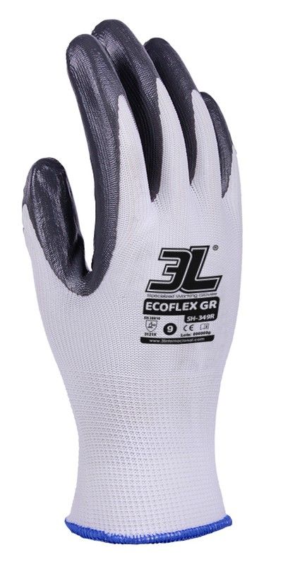 Gants en nitrile gris super légers sans coutures