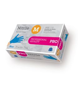 [100u] Guantes de nitrilo grueso 4.6g azul