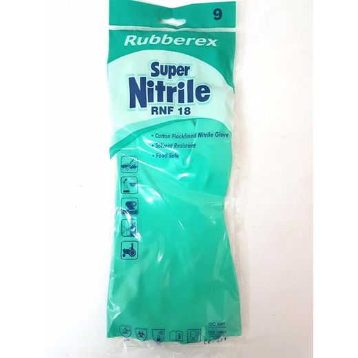 [12 pares] Guantes de nitrilo superior flocado