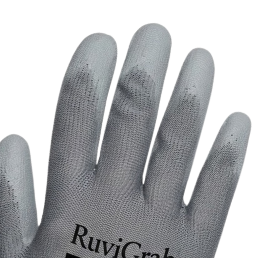 Luvas de poliuretano nylon 502B com costas abertas