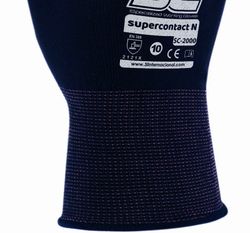 [12 pares] Guantes de poliuretano nylon negros 3L