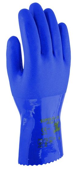 [12 parells] Guants Super Oil 28 de PVC blau