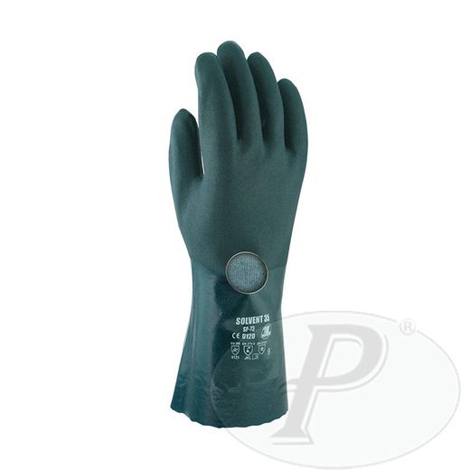 [12 parells] Guants químics de PVC amb suport cotó 3L - 12u