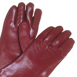 [10 parells] Guants de PVC llargs 40 cm vermells