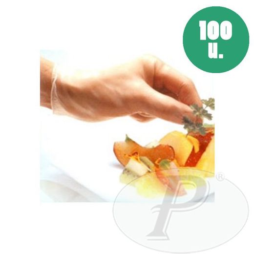 Guantes de vinilo alimentaria un solo uso - 100u