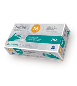 [100u] Guantes desechables de nitrilo 6,0g verde Premium sin polvo