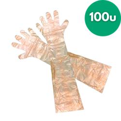 [100u] Guantes desechables largos para veterinario