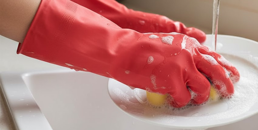 1 parell - Guants industrials taronja flocats