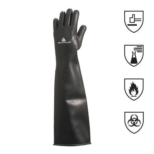 Gants de sablage en latex noir [1 paire]