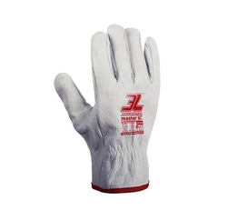 Guants pell flor amb rivet vermell