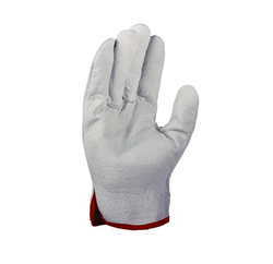 Guants pell flor amb rivet vermell