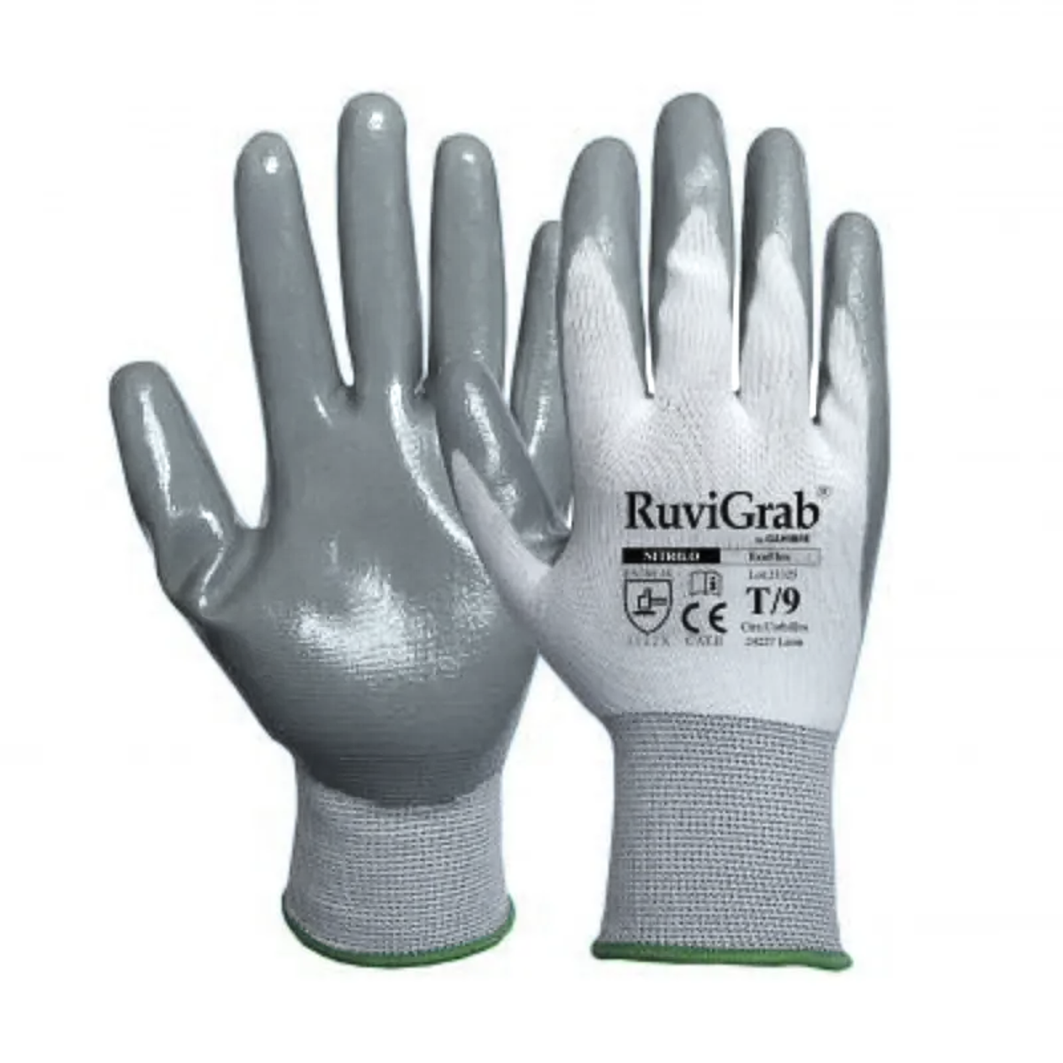 Guantes recubiertos de nitrilo sin costuras 501B 10