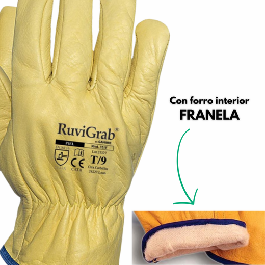 Guants tot pell flor folrats pel fred