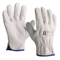 [12 pares] Guantes todo flor gris bovino PS 302