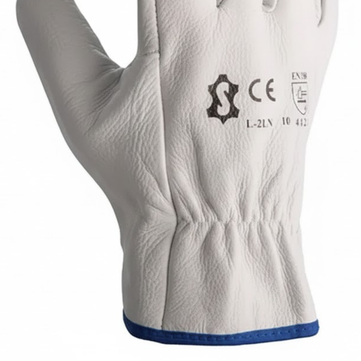 [12 pares] Guantes todo flor gris bovino PS 302