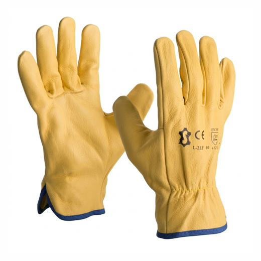 [1 parell]  Guants tot flor grocs boví PS 301