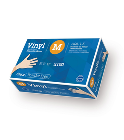 [100u] Guantes un solo uso de vinilo sin polvo