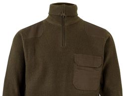 Jersey media cremallera verde caza