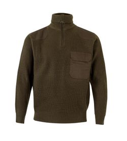 Jersey media cremallera verde caza