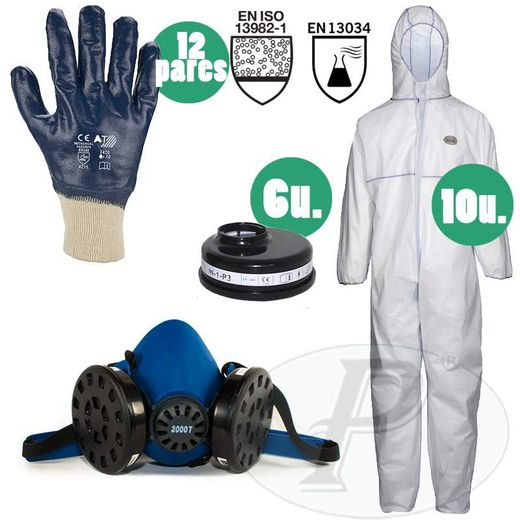 Kit de protección para trabajar con amianto