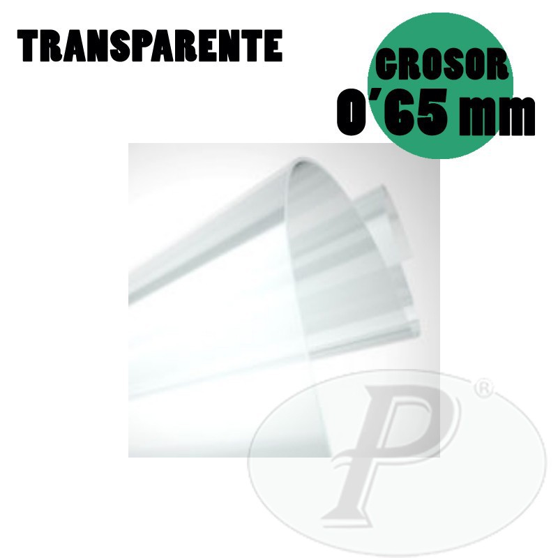 Lonas transparentes a medida PVC grosor 0'65 mm — Planas