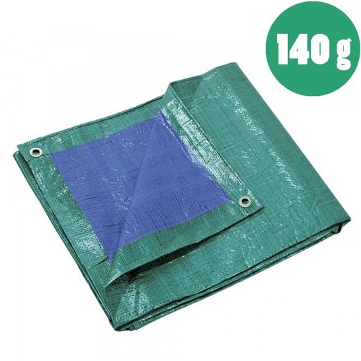 Lonas de rafia bicolor verde/azul 140g