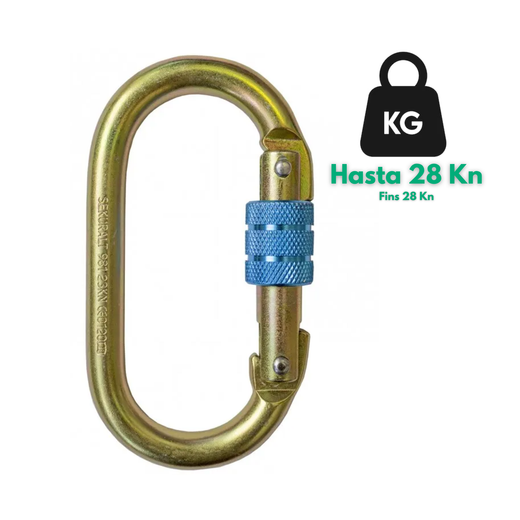 Mosquetó anticaigudes amb rosca