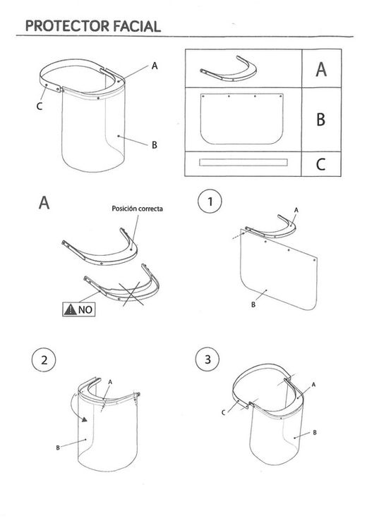 Pantallas de protección facial ambiente laboral