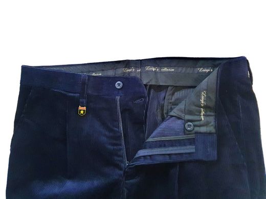 Pantalon en velours côtelé bleu marine ou vert