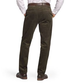 Pantalon en velours côtelé bleu marine ou vert