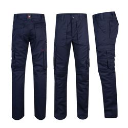 Pantalon de travail multi-poches avec gousset en tissu