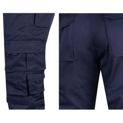Pantalon de travail multi-poches avec gousset en tissu