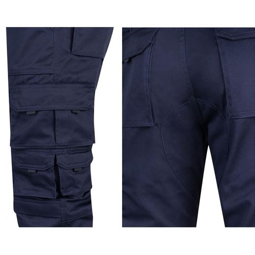 Pantalon de travail multi-poches avec gousset en tissu