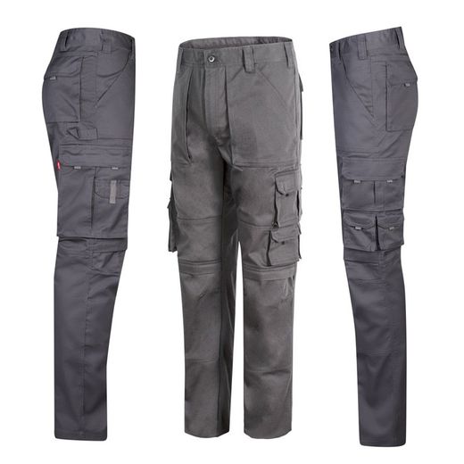 Pantalon de travail multi-poches avec gousset en tissu
