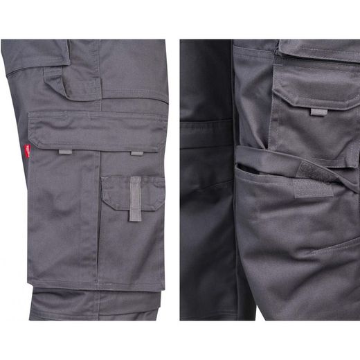 Pantalon de travail multi-poches avec gousset en tissu