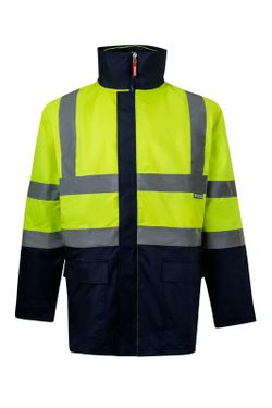 Parka imperméable haute visibilité 4 en 1 bicolore