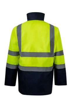 Parka imperméable haute visibilité 4 en 1 bicolore