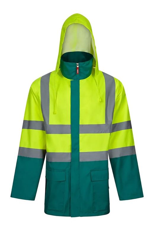 Parka imperméable haute visibilité 4 en 1 bicolore