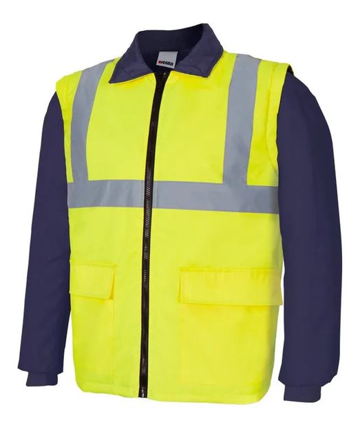 Parka imperméable haute visibilité 4 en 1 bicolore