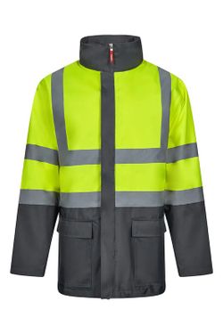 Parka imperméable haute visibilité 4 en 1 bicolore