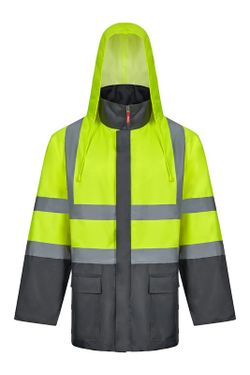 Parka imperméable haute visibilité 4 en 1 bicolore