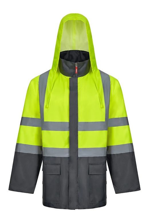 Parka imperméable haute visibilité 4 en 1 bicolore
