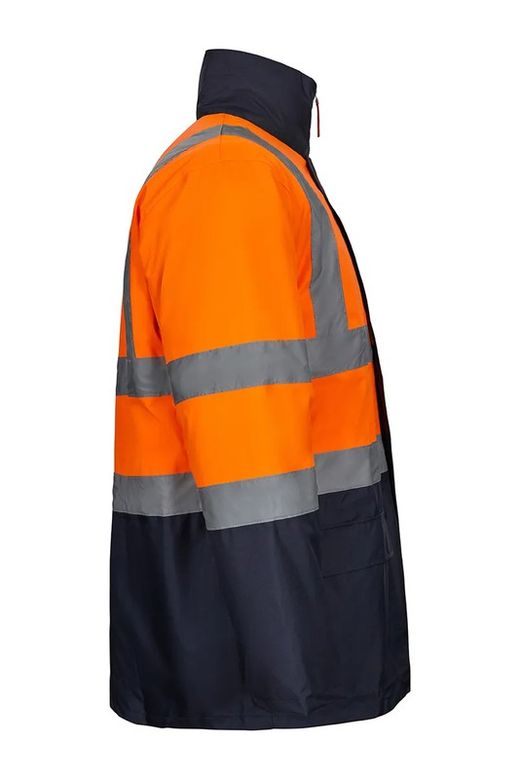 Parka imperméable haute visibilité 4 en 1 bicolore