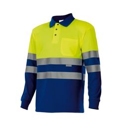 Polo alta visibilitat bicolor de màniga llarga
